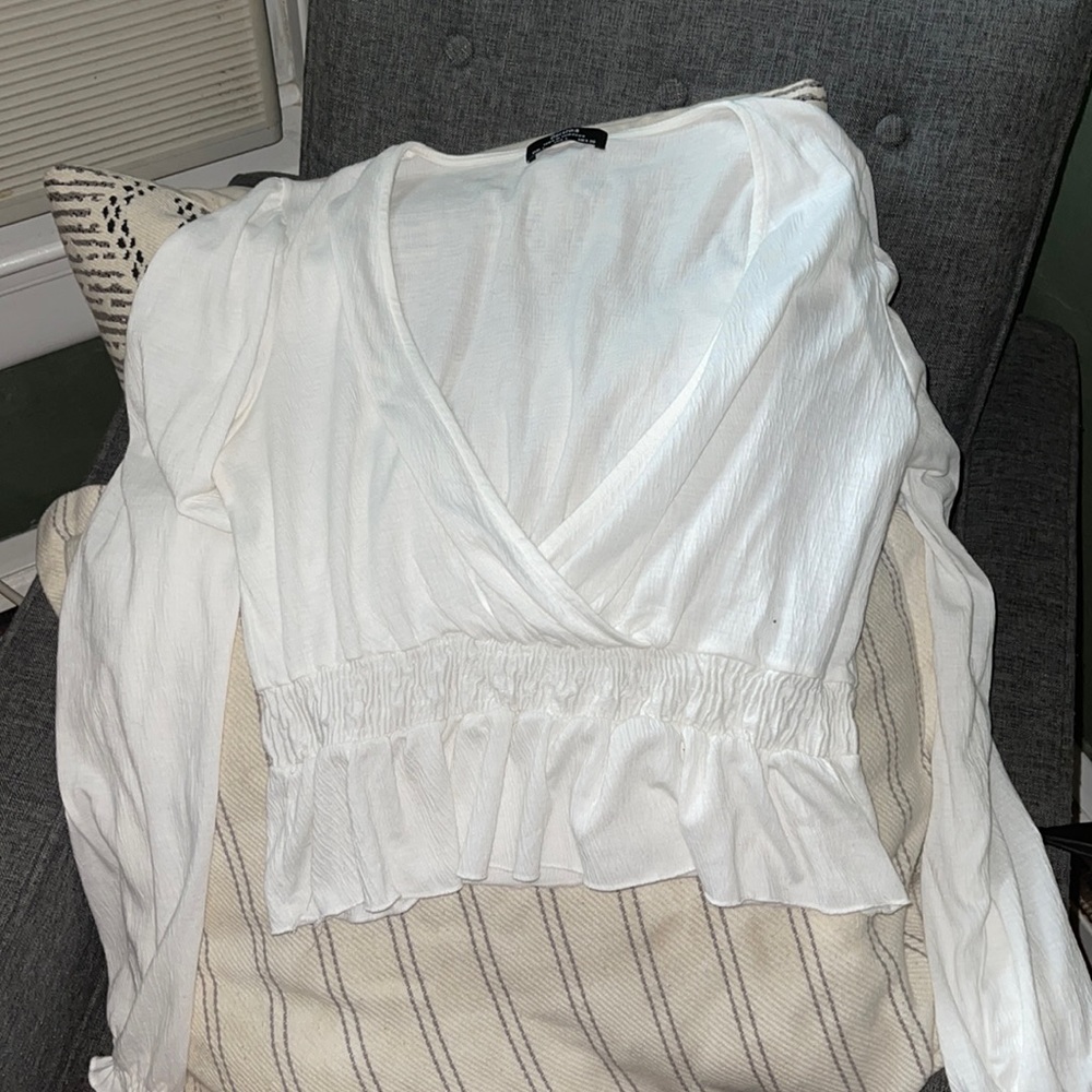 Winched in long sleeve top